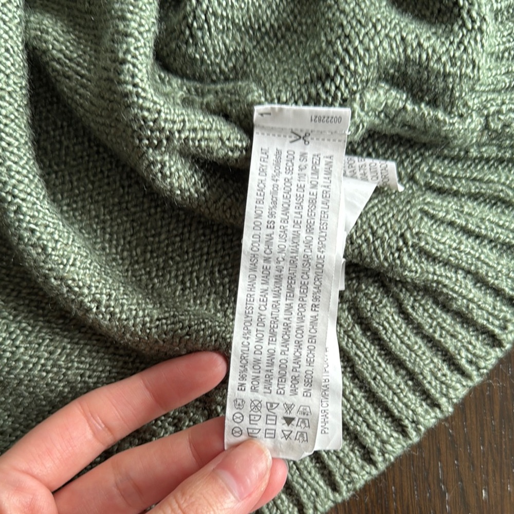Cozy Green Knit Sweater - Picture 4 of 4
